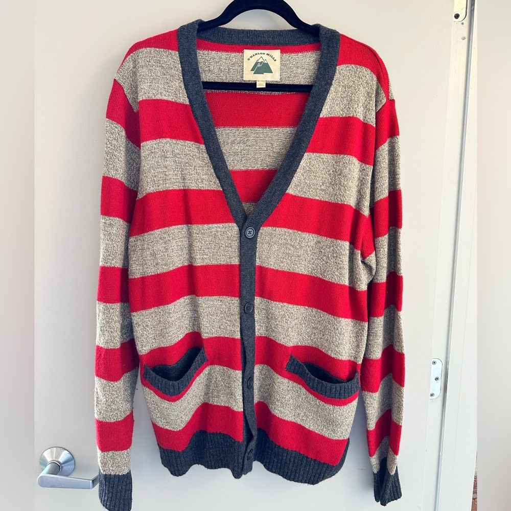 O’ Hanlon Mills XL Striped Cardigan